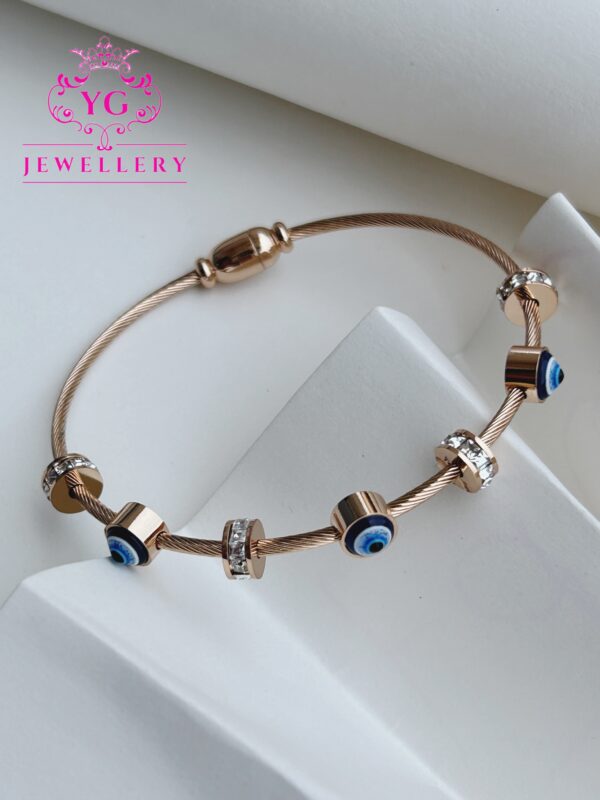 Evil eye bracelet (Rose gold) - Image 3