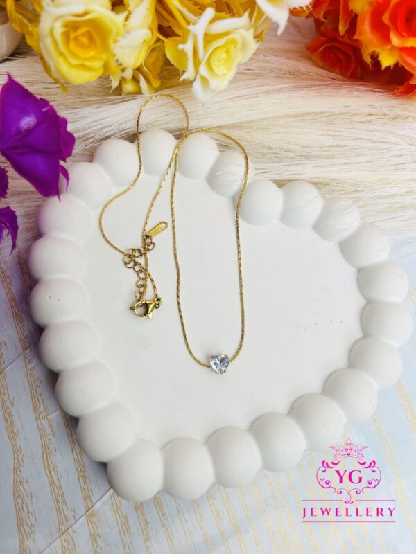 Stainless steel heart neck chain - Image 2